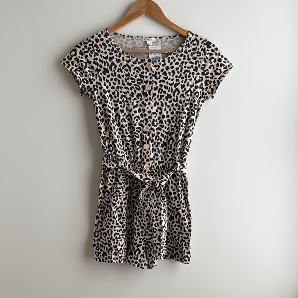 Crewcuts Leopard Print Kids One Piece - Black and Cream